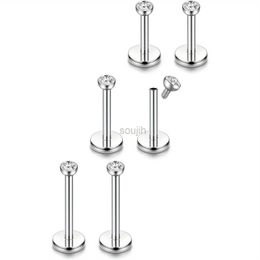 Body Arts Drperfect 20G 6-10MM Stainless Steel Lip Rings Nose Studs Piercing Internally Threaded d240503