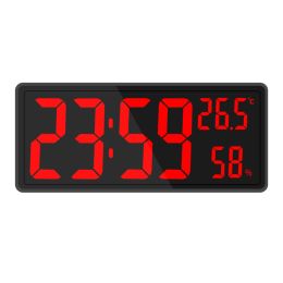 Clocks Oversized Wall Clock Large LED Display Electronic Temperature