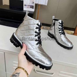 Channeles Boots Designer Shoes 2023 new first layer cowhide high top shoes tied round head thick sole casual fashion shoes tide Martin boots European station 28TJ