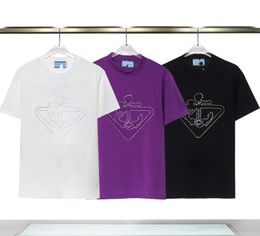 Men's Designer T Shirts Embossed 3D Letter Logo Hot Drill Womens T-Shirt Short Sleeve Tees Summer Cotton Tops