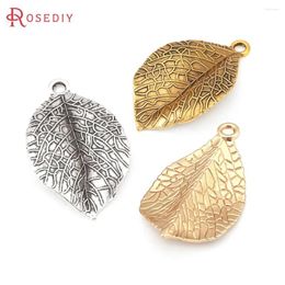 Pendant Necklaces 10PCS Champagne Gold Color Zinc Alloy Tree Leaf Charms Diy Jewelry Making Supplies Necklace Earrings Accessories For Women