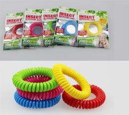 New good quality Mosquito Repellent Band Bracelets Anti Mosquito Pure Natural Adults and children Wrist band mixed colors Pest Con2806522