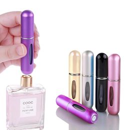 New 8 ml Portable Travel Mini Container Aluminium Refillable Perfume Spray Bottle Empty Cosmetic Storage Bottles1492859