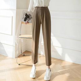 Women's Pants Korean Fashion Women Spring Straight Black White Khaki Trousers Suits Formal Casual Harajuku Y2k