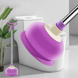 Plungers HighPressure Vacuum Toilet Pipe Plunger Silicone Super Suction Cups Bathroom Clog Remover Vacuum Toilet Sewer Dredging Plunger