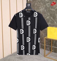 and s Mens Designer t Shirt Italian Milan Fashion Allover Striped Print Tshirt Summer Black White Hip Hop Streetwear 100 Cotton Tops 1 FS8F S3VT