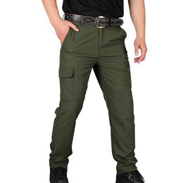 Men's Pants Mens cargo pants solid Colour tactical street clothing joggers hiking mountain work tourism Trousers ultra-thin suitable for clothing in 2024L2405