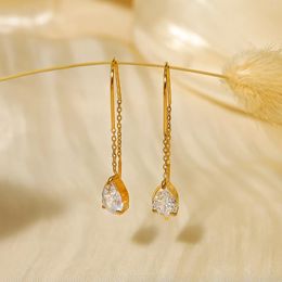 Dangle Earrings WILD & FREE Luxury Elegant Zircon Charm Drop For Women 18K Gold Plated Earring Trendy Aesthetic Jewellery