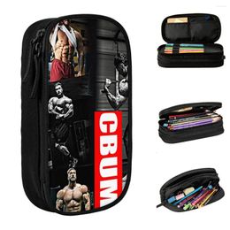 Fun Chris Bumstead Pencil Case Gym Motivation Pouch Pen Box For Girl Boy Big Capacity Bag Office Zipper Stationery