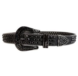 Western Cowboy Bling Crystal Rhinestones Belt Studded Leather Belt Removable Buckle for Women and Men6923620