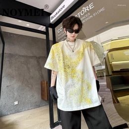 Men's T Shirts NOYMEI 2024 Summer Personalized Colorful Spray Painting Design T-shirt Short Sleeved Round Neck All-match Top WA4439