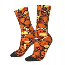 Men's Socks Happy Funny Brown Cow Retro Harajuku Stardew Valley Hip Hop Novelty Casual Crew Crazy Sock Gift Printed