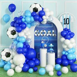 Party Decoration 103 Piece Football Balloon Arch Set Blue Boy Themed Birthday Anniversary Graduation Ceremony