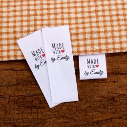 accessories Custom Sewing label, Custom Clothing Labels fold Tags, Cotton Ribbon, Customised with Your Business Name (MD3056)