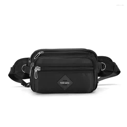 Waist Bags Fashion Pack Casual Functional Men Waterproof Unisex Chest Bag Storage Pocket Travel Male Phone