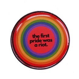 the first pride was a riot pin Rainbow Gay Metal Stamp Cute Anime Movies Games Hard Enamel Pins Collect Metal Cartoon Brooch