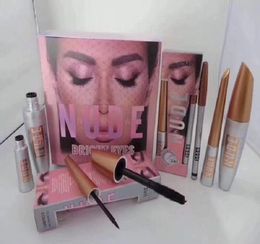 Newest Beauty Makeup Eye kit 3in1 NUDE Mascara Eyeliner 3pcsset Eye Cosmetics DHL 5228608