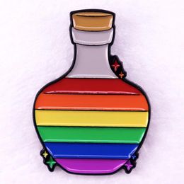 LGBT bottle brooch Cute Anime Movies Games Hard Enamel Pins Collect Cartoon Brooch Backpack Hat Bag Collar Lapel Badges