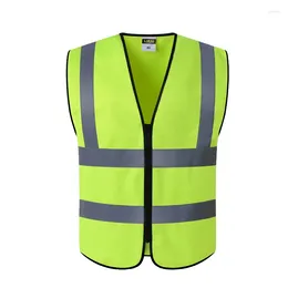 Men's Vests 6 Colours Safety Vest Reflective With Strips Work