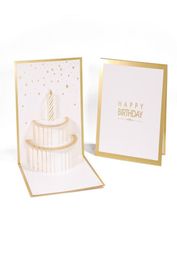 3D Pop Up Handmade Cake Greeting Cards Happy Birthday Thank You Card For Kids Children Festive Party Supplies5390503