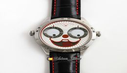 High Quality Konstantin Chaykin Joker White Dial Swiss Quartz Movement Moon Phase Mens Watch Stainless Steel Case Leather Strap Wa5372131