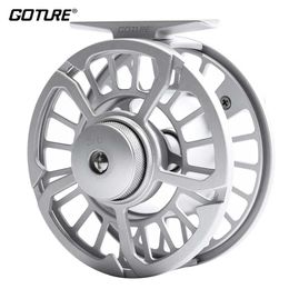 Goture CNCMachined Aluminium Fly Fishing Reel 34 56 78 910 WT 21BB Speed Ratio Ice Wheel Left and Right Hand Tool 240506