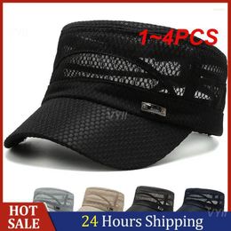 Ball Caps 1-4PCS Breathable Uv Protection Trendy Mesh Sun Hat For Men Outdoor Fashion Accessory High-demand Item Men's Sunshade