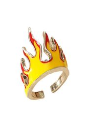 Cluster Rings Vintage Flame Open For Women Men039s Metal Charms Punk Friendship Jewelry Aesthetics Gifts Party JewelryCluster8249170