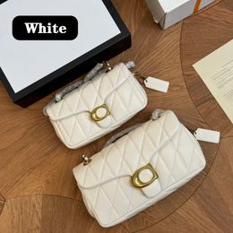 White Purse Quilted Tabby Bag Shoulder Bag Designer Purses Handbags Small Crossbody Bag High Quality Soft Real Leather Chain Bag Purses For Women Cross Body Bag