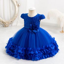 Children's performance dress Lace Princess dress Festival pompadour dress gauze dress one year old dress dress performance dress