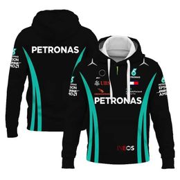 Men's Hoodies Sweatshirts 2024 New Hot Selling Racing Team F1 Mens Hoodie Casual Sports Shirt 3D Printing Original Night Style Zipper Q240506