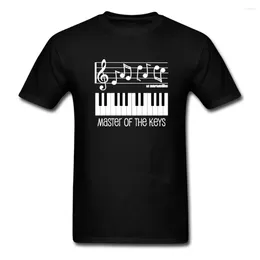 Men's T Shirts Design Basic Piano Musical Notes Shirt Men Casual Summer Print Cotton Male Tops O-neck Tee
