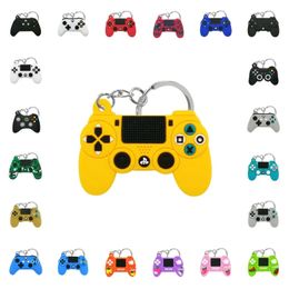 100PCS PVC high quality key holder game machine key rings mini cute cartoon Gamepad Joystick keychain fit men women keys bag 240504