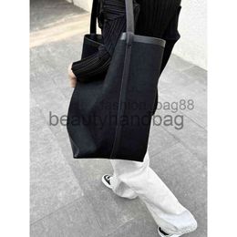 The Row TR Messenger bag Money Park Tote Canvas Cotton Linen Cowhide Single Shoulder Contracted Fashion Bucket Bag Handbags 8YI6