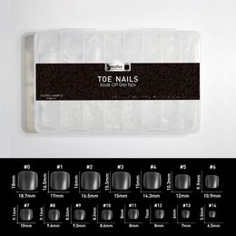 Beautilux Toe Nails 480pcsbox False Fake Soak Off Gel Nail Tips Press On Nails Capsule 11 Sizes For DIY Foot Manicure 240430
