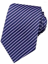 Bow Ties Silk Tie With Purple Stripes Men's Formal Business Shirt Accessories Hand Knotted Narrow Edition 6CM And 7CM Real Necktie