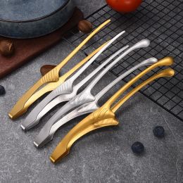 Accessories Stainless Steel BBQ Food Tongs Portable BBQ Tweezer Clip Barbecue Cooking Steak Meat Clips Picnic Food Tongs Kitchen Utensils