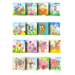 Stitch Diamond Painting Greeting Cards Christmas Postcards DIY Festival Embroidery easter bunny eggs Gift 3D PopUp with Envelope