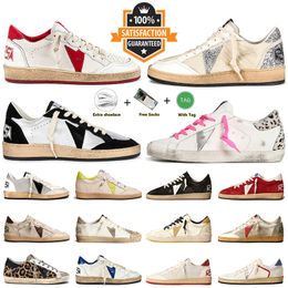 Dirty-Old Italy Brand Star Shoes Ball-Star Casual Shoes Luxury Platform Loafers Black Red Blue Silver Gold Green Flat Sole Rubber Super-Star Good Sneakers Trainers