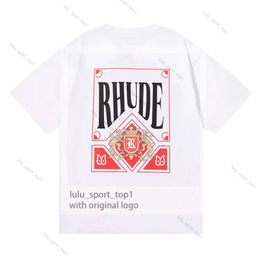 Mens Designer T Shirt Sports Shirts Sweatshirt Rhude T Shirt Mens Designer T Shirt Embroidery Shirts Man Womens Luxury Men Trend Printing Clothes Big Size 102