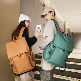 Backpack Waterproof Nylon Women Female Travel Bag Backpacks Schoolbag For Teenage Girls Solid Colour Bookbag Mochila