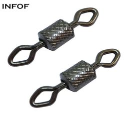 1000 pcs bag Impressed Fishing rolling swivels Terminal Tackle diamond eye swivel6449854