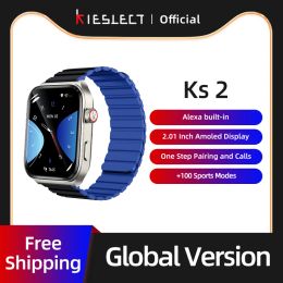 Watches Kieslect Ks2 Smart Watch Bluetooth Calling 2.01 Inch Amoled Display Dual Core Android Smartwatch for Women 300mAh Sports Watch