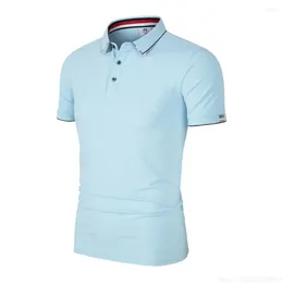 Men's Polos Short Sleeve Slim Fit Breathable Daily Work Polo Shirt Fashion Casual Lapel Button Summer Comfortable T-Shirt S-4XL