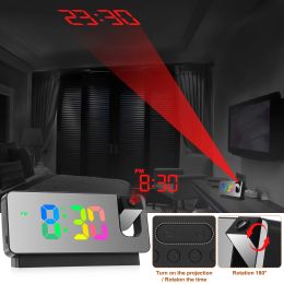 Clocks Digital Projection Alarm Clock Bedroom Ceiling Small LED Projector Kids Projectable