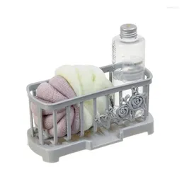 Kitchen Storage Drainage Rack Plastic Sink Clear Cleaning Drain Household Rag Countertop Home Furnishings