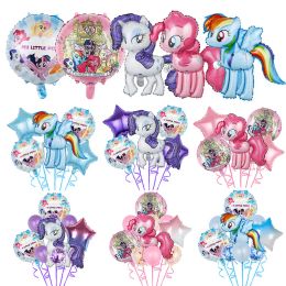 Blocks Pink Pony Horse Balloons Helium Unicorn Foil Balloon Kids Toys Wedding Birthday Baby Shower Animal Party Decoration Supplies