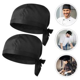 Grills 2Pcs Pirate Chef Hat Waiter Uniform Bakery BBQ Grill Hat Restaurant Bakery Kitchen Work Wear Cap Adjustable Chef Hat Caps