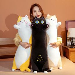قطة يابانية طويلة وسادة وسادة أفخم دمية دمية السمين