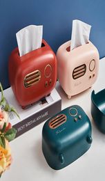 Retro radio tissue box decoration coffee table storage home living room dining simple ins creative paper box3827574